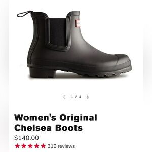 HUNTER Boots: Women’s Original Chelsea Boot in Black Size 9 NWT
